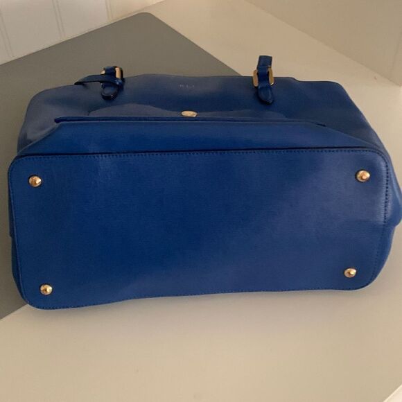 Ralph Lauren Blue Leather Purse - Picture 10 of 11